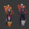 Diverse Game And Movie Characters With Unique Costumes And Weapon Designs