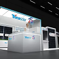 Timesolar 25 Modern Exhibition Booth With Solar Panels Display And Staff Lighting