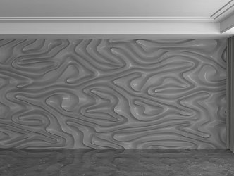Modern background wall 3d model