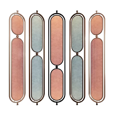 Unique Colorful Decorative Mirrors With Modern Frames For Home Wall Decor 3d model