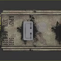 Camouflage Cargo Box With Metal Latches Blue Label And Secure Storage Design