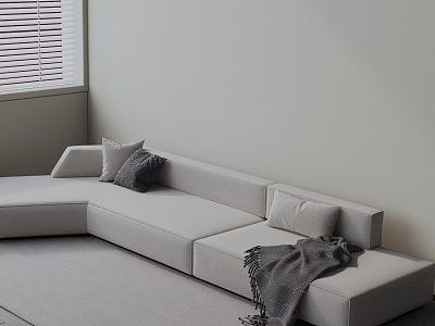 Three-seat sofa 3d model