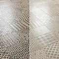 Floor Tile Components With Intricate Geometric Patterns And Textured Surfaces For Interior Design 3d model