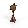 Intricate Carved Wooden Furniture Stand Featuring Square Top And Curved Decorative Element
