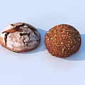 Delicious Chocolate Truffles In Wooden Tray With Brown Crumbs And White Cracks