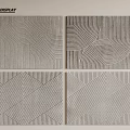 Various Square Carpet Designs with Geometric and Wave Patterns on 3d model