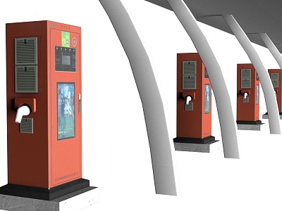 Charging carport car charging station 3d model