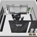 HF cp Showroom Interior With Display Racks And Mannequins For Product