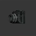Vintage Zemlya Film Camera With Black Body Classic Lens And Dials
