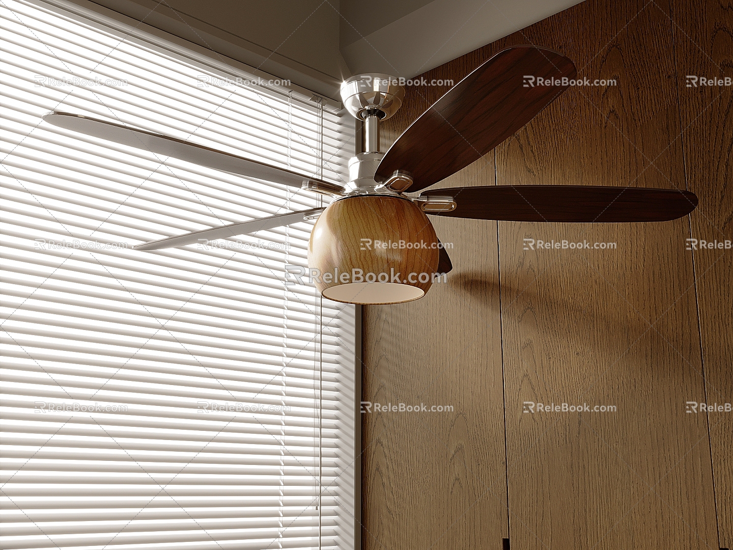 Middle-style fan lamp ceiling fan lamp electric fan lamp restaurant fan lamp 3d model