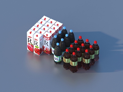 Milk packaging box for drinks 3d model