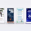 Display Shelves Showcasing Wedding Photos Sports Posters Info Charts And Promotional Ads