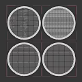 Colorful Patterned Round Area Rugs With Fringe Edges For Living Room Decor