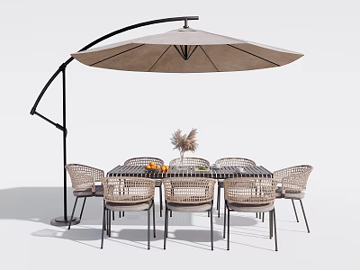Modern Outdoor Table and Chair Outdoor Leisure Table 3d model