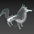 Cartoon Style Mythical Creature With Black And Yellow Fur Deer Antlers And Eyeball In Mouth