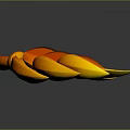Golden Wheat Ear 3D Rendered Design As Cereal Grain Food Element With Shiny Surface