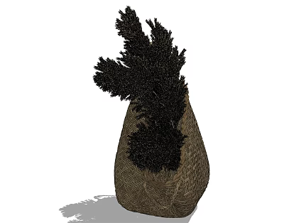 modern plant green plant potted plant 3d model