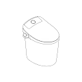 White Smart Toilet With Modern Design And Sleek Appearance In Detailed Views