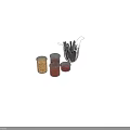 Transparent Storage Jars With Beans And Metal Utensil Holder For Kitchen Utensils
