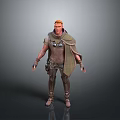 Red Haired Man Wearing Cloak With Metal Accessories And Brown Boots In Fantasy Character Design