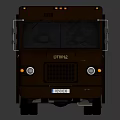 Brown Food Truck With Yellow Stripe And Modern Mobile Catering Design