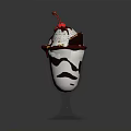 Delicious Ice Cream Sundae In Glass With Whipped Cream Chocolate Syrup And Cherries