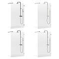 Modern Wall Mounted Shower System With Handheld And Overhead Spray In Black Gold Silver Finishes