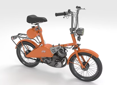 small motorcycle locomotive 3d model