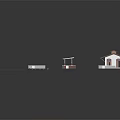 Cartoon Scene Featuring Colorful Miniature Houses And Diverse Roof Designs
