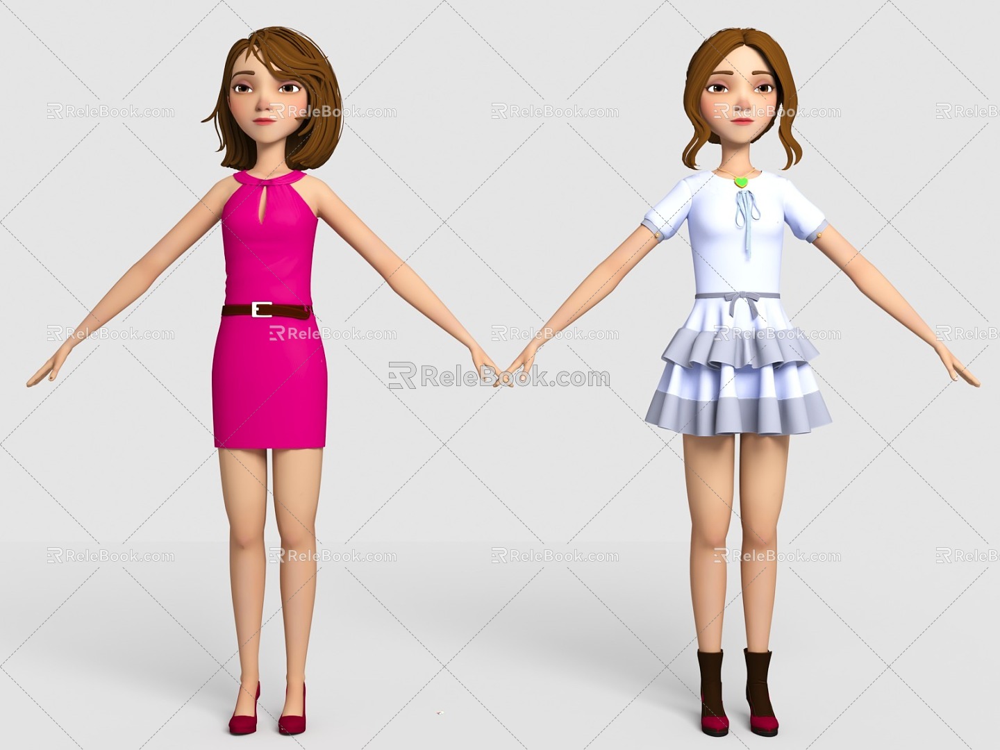 Cartoon Style Girl Woman Disney Style Woman Pretty Auntie Cartoon Girl Cartoon Girl Lori model