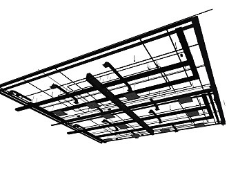 Modern Pipe Ceiling 3d model