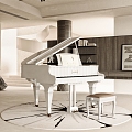 Piano Room 3d model