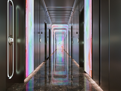 KTV Corridor Hotel Away 3d model