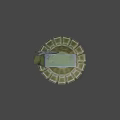 Classic Green Military Hand Grenade With Textured Surface And Metal Pin