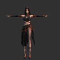 Ancient Characters Ancient Style Woman Black Skirt Royal Sister Little Sister Martial Arts Beauty 3d model