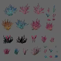 Vibrant Aquatic Animal Coral Reefs Displaying Various Colors and Diverse Underwater Shapes