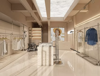 clothing store display rack 3d model