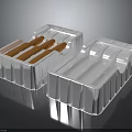 Firearm Ammunition In Transparent Plastic Cases With Orange Bullet Cartridges