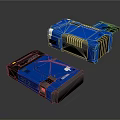 Two Blue Modern Computer Units With BFH 2 Model And Sleek Design 3d model