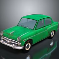 Green Classic Vintage Car With Retro Exterior Design And Classic Style