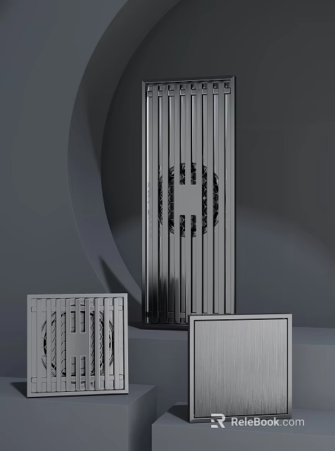 Elegant Beverage Storage Cans With Metal Finish In Luxury Modern Kitchen 3d model 