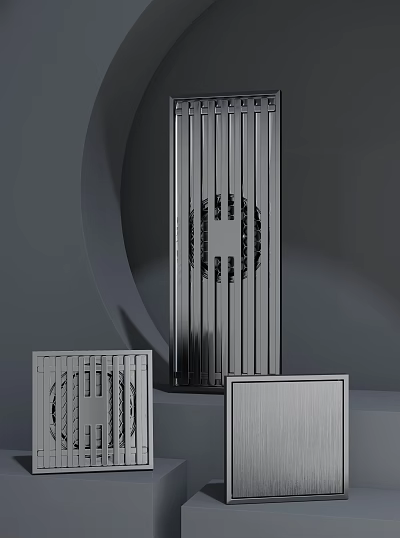 Elegant Beverage Storage Cans With Metal Finish In Luxury Modern Kitchen 3d model
