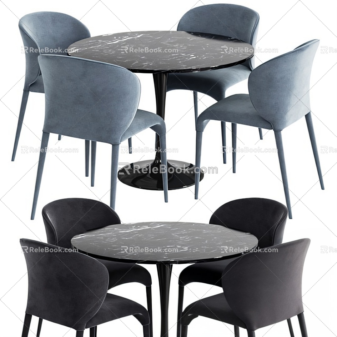 Table and Chair Combination Round Table Chair model