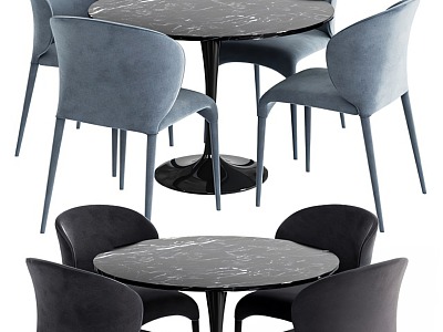 Table and Chair Combination Round Table Chair model