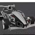 Sleek Sports Race Car With Streamlined Body Rear Wing And Open Cockpit