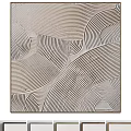 Abstract Textured Wall Art With Curved And Striped Patterns Modern Design 3d model