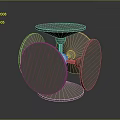 Precision Engineered Automotive Parts With Metallic Circular Components And Central Structure