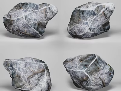 Natural Stone And Wood Materials For Rustic Home Decor Projects 3d model