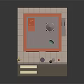 Vintage Multi Story Building With Orange Exterior Fire Escape Storefront And Street Lamp
