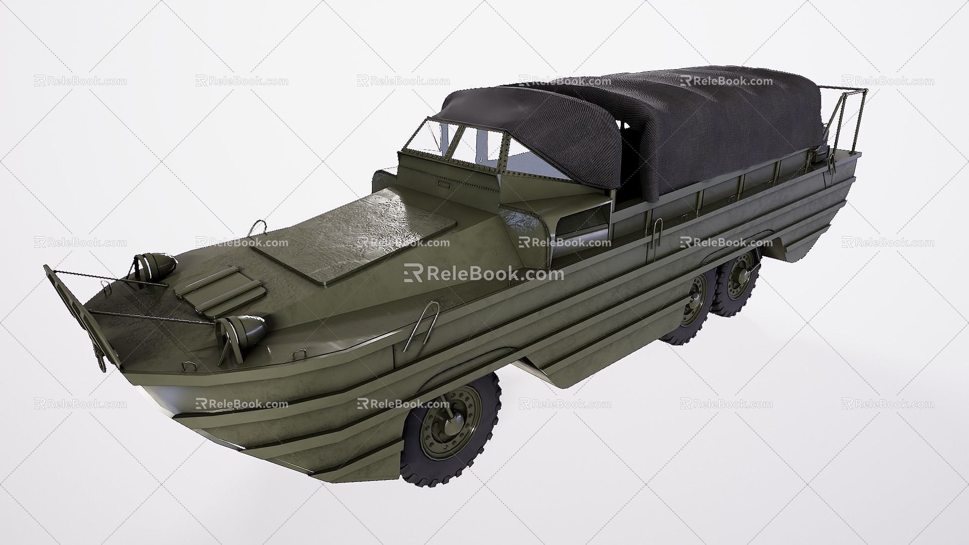 Amphibious Vehicle 3D Model 3d model